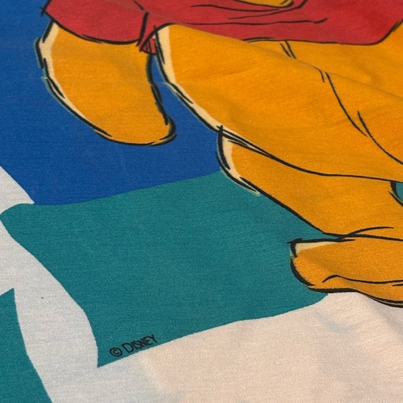 Vintage Y2K Disney Home Winnie the Pooh Twin Flat Sheet - Picture 2 of 4